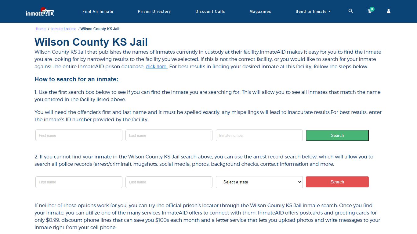 Wilson County KS Jail - InmateAid